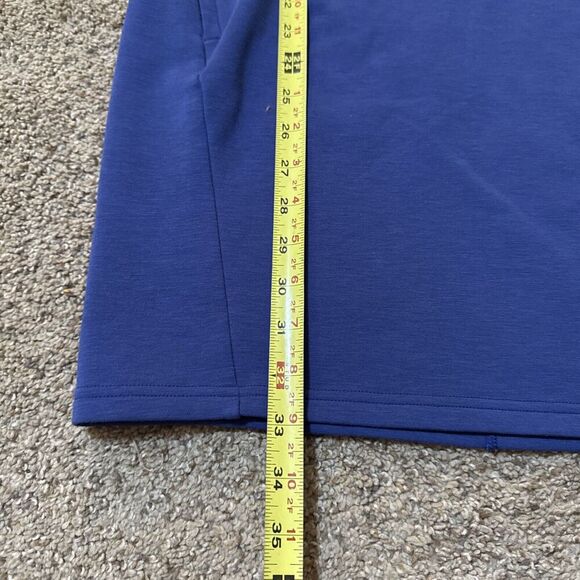 ATHLETA Cozy Karma Sweatshirt Dress Tunic‎ Blue Fleece Lined XXS Athleisure Warm - Picture 6 of 12